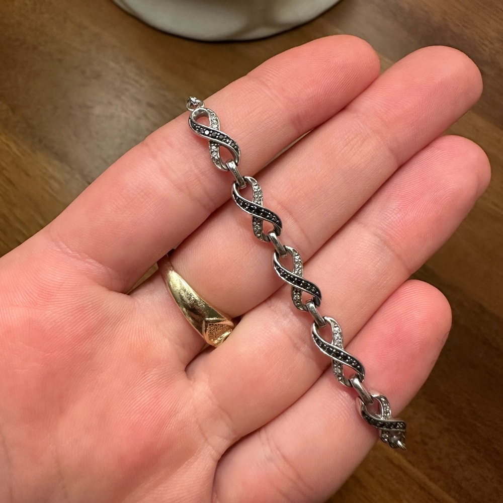 Kay jeweler black diamond Infiniti bracelet